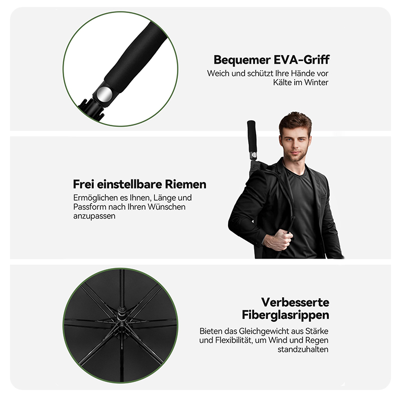 Зонт для гольфа с защитой от UV, ветроустойчивый