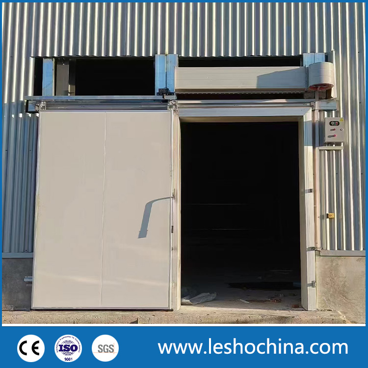 China Electric Manual Automatic Insulated Sandwich Panel Sliding Stainless Steel Door Refrigeration Freezer Chiller Cold Room Storage Manufacturer Factory