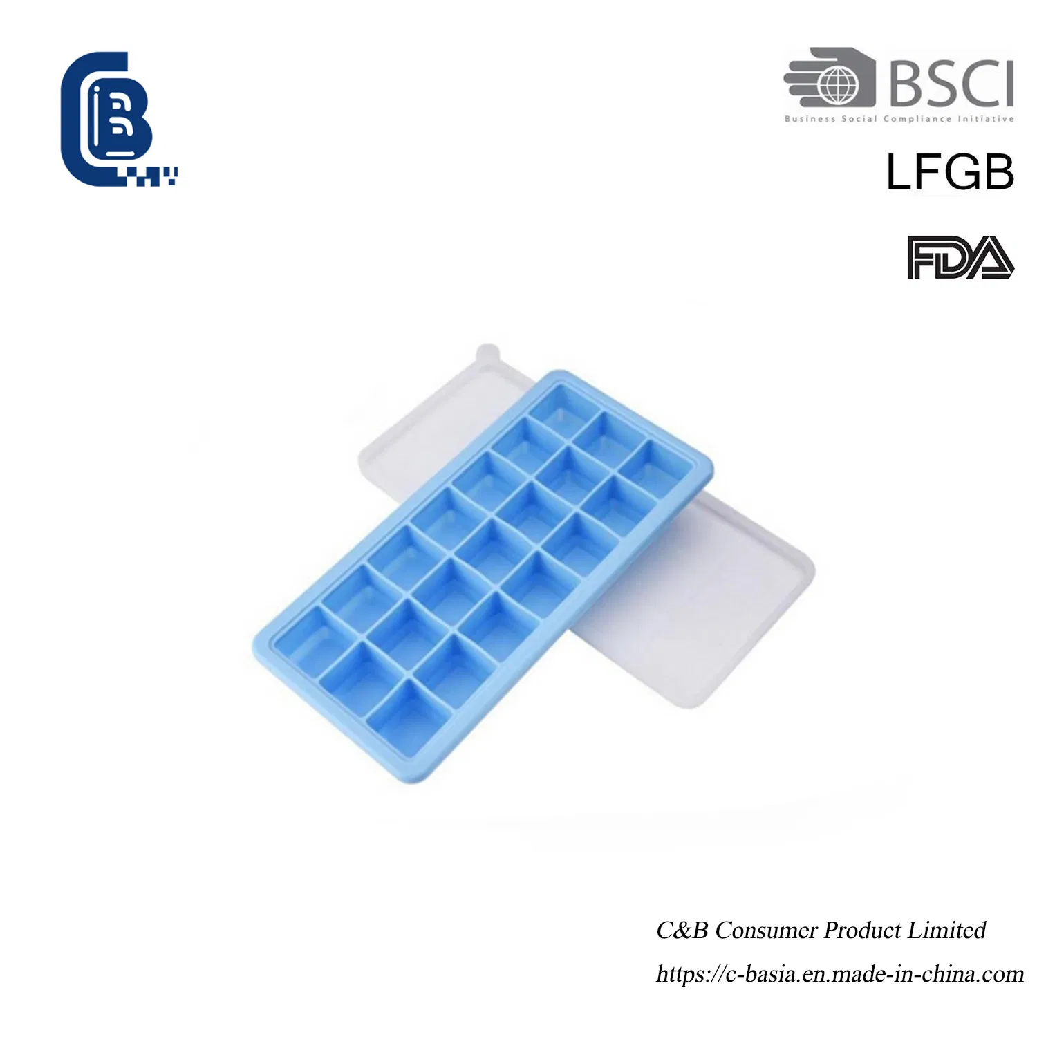 Форма для льда из пищевого силикона, 21 ячейка