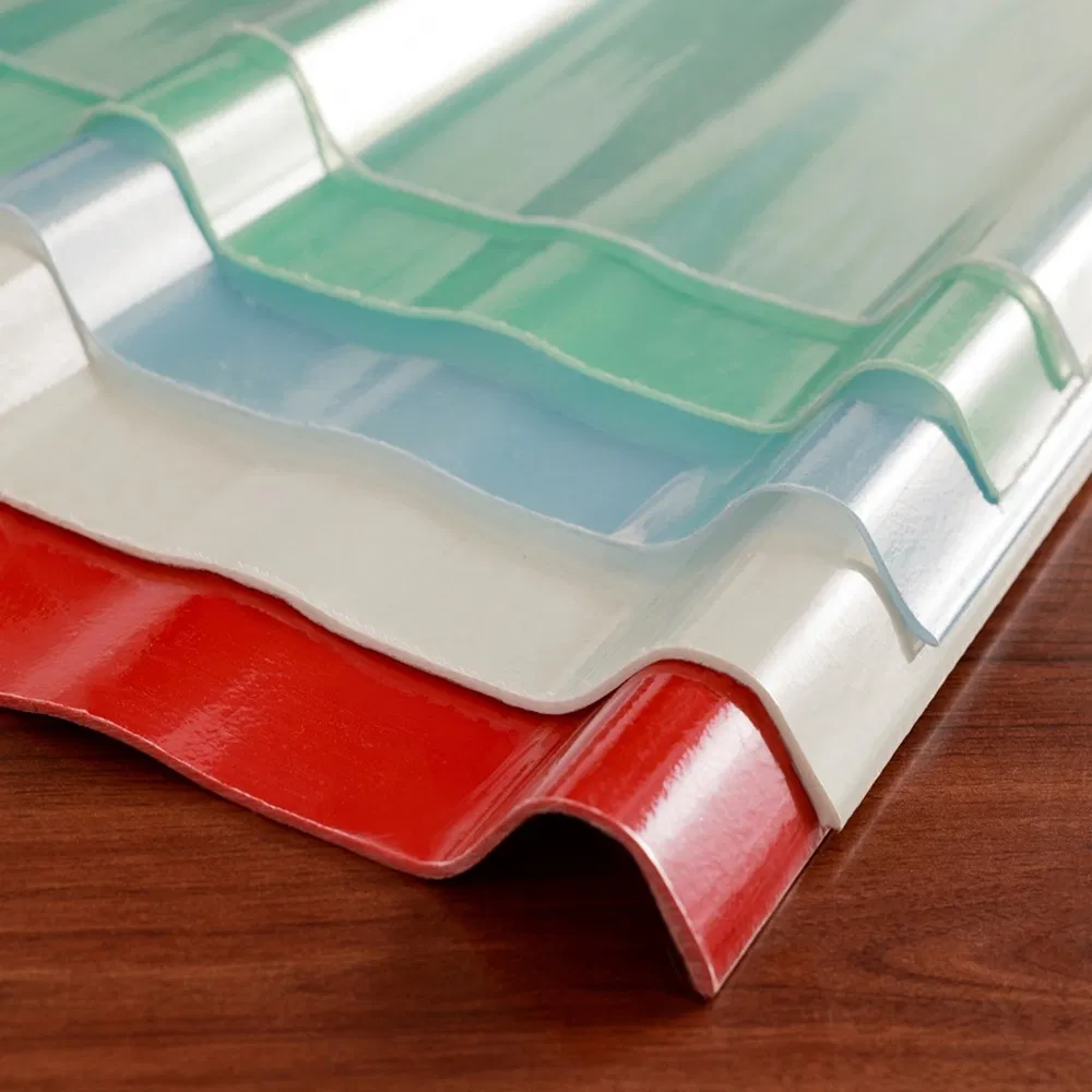 10+ Years Warranty UV Stable FRP Skylight Trapezoidal Corrugated Sheet Fiberglass Roofing Sheet FRP Translucent Sheet GRP Daylight Sheet