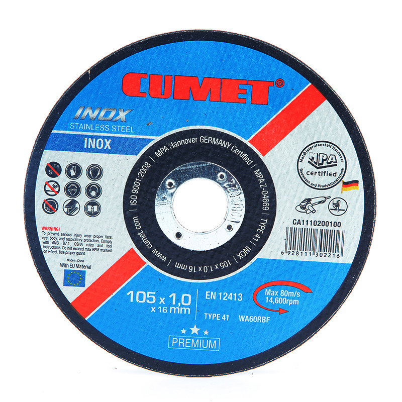 Cumet 4” Cutting Disc for Inox Metal Steel Abrasive Factory Price