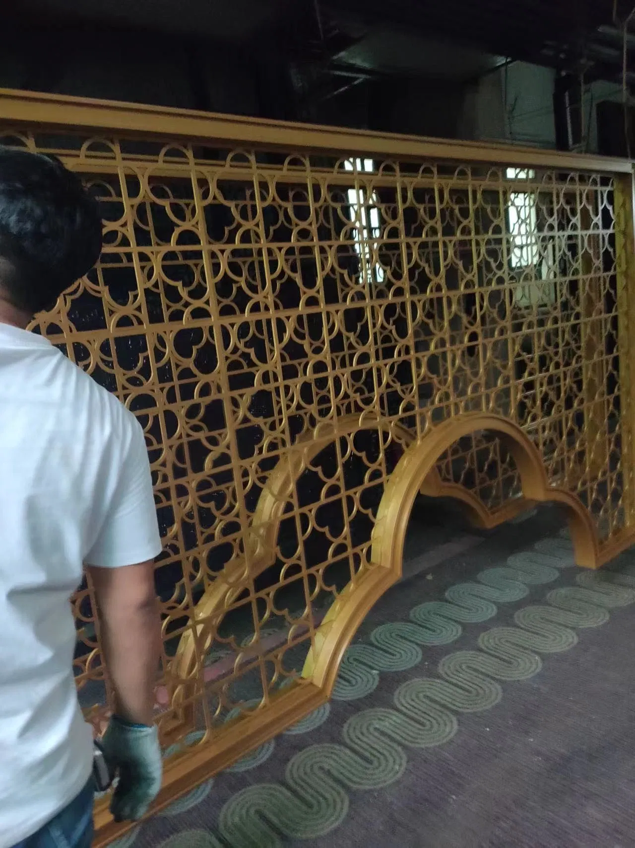 Home Decor Customized Laser Cut Living Room Partition Screen Restaurant Metal Screen