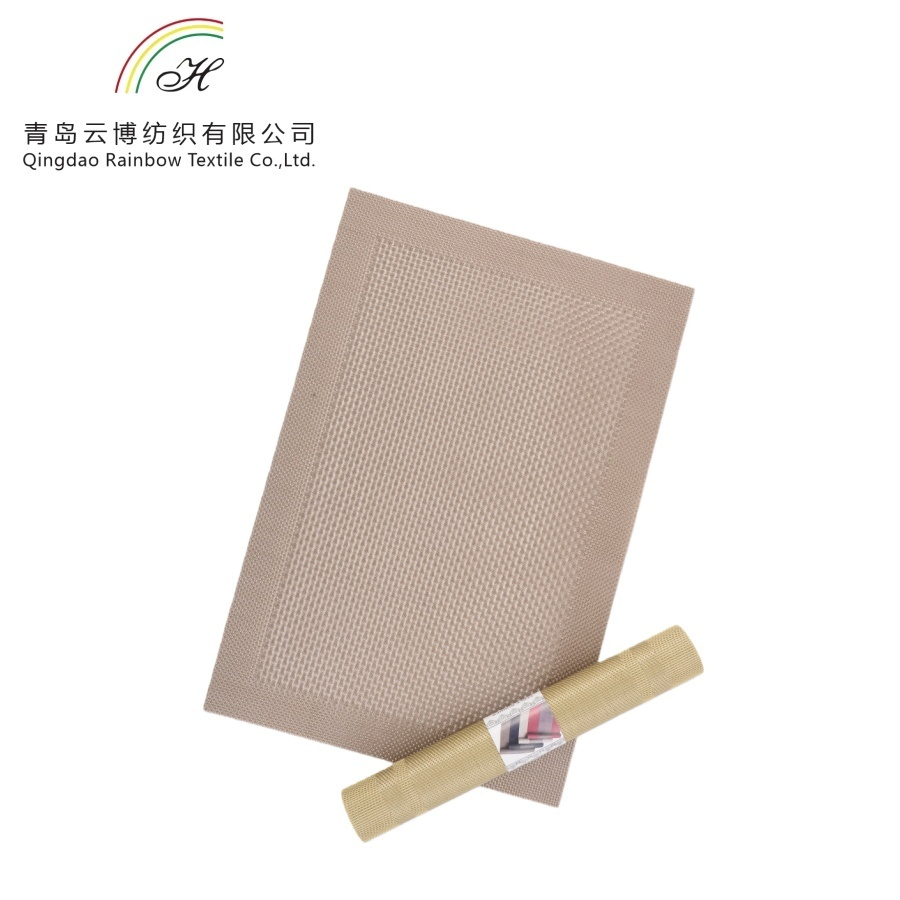 Heat Resistant Custom Printing Non-Slip PVC Cheap Placemat Polyester Fabric Table Mat
