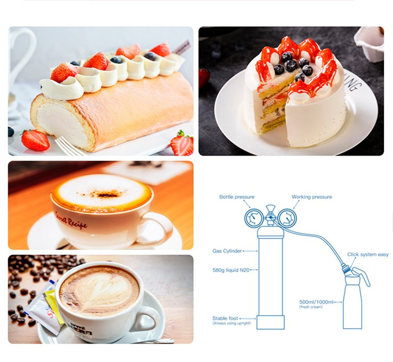 High-Quality 580g Nitrous Oxide Cartridges for Whipped Cream