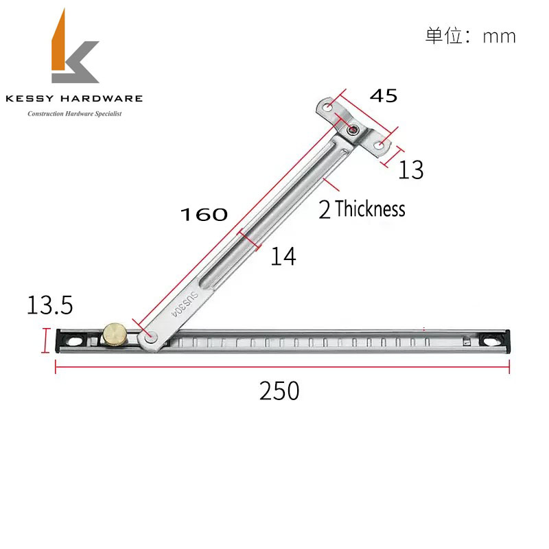 China Manufacturer Aluminium Window Accessories LG02 Friction Stay