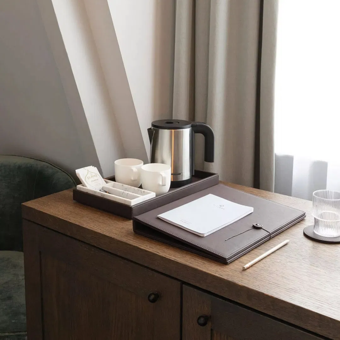 All Colors Luxury Hotel Supplies of Guest Directory Made of Pineapple Leather