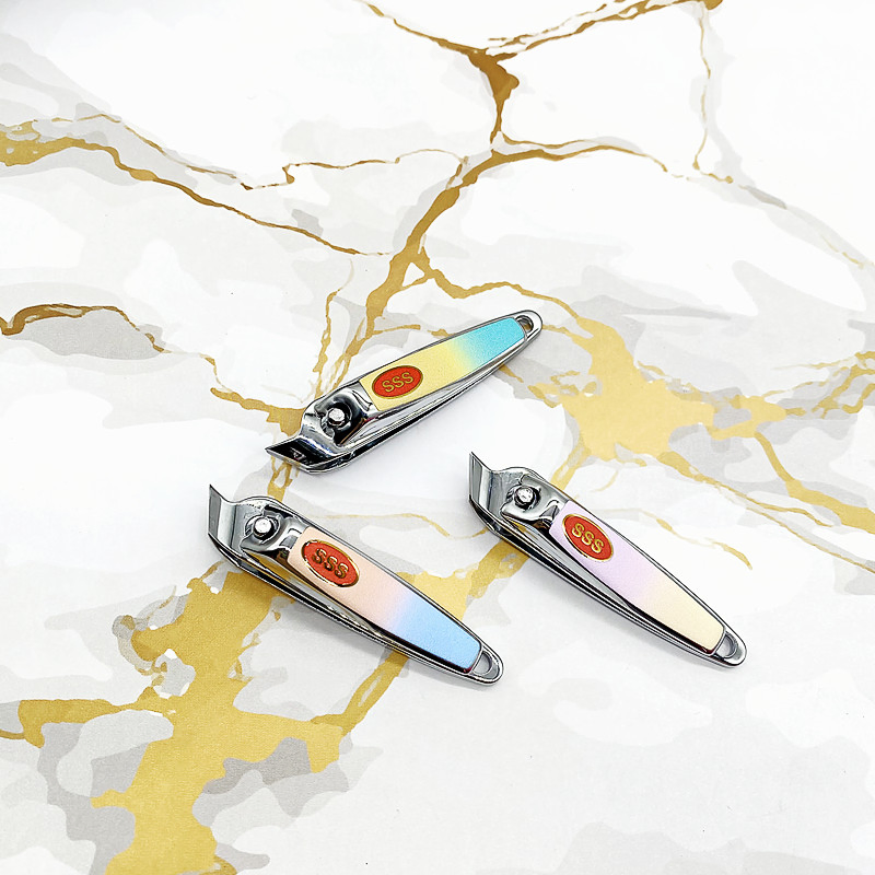 SSS 0751t-1 Gradient Color Nail Clippers Macron Color Nail Clippers Are Convenient for Oblique Mouth
