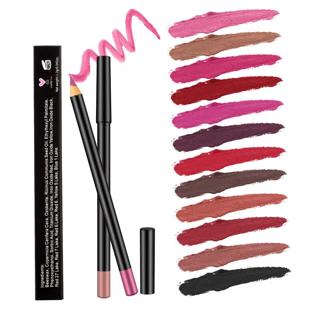 Professional High Quality Vegan Wholesale Matte Lip Liner Private Label Waterproof Lipliner