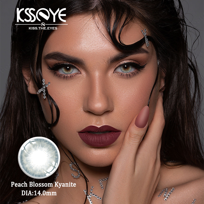 Ksseye Hot Natural Blue Color Eye Contact Lens Wholesale Cosmetic Colored Contacts Lenses