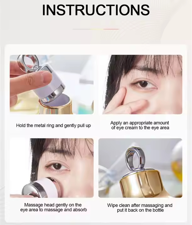 Hot Sale Cosmetics Electric Under Dark Circle Organic Caviar Gold Eye Cream Firming Wrinkle Repairing Eye Cream
