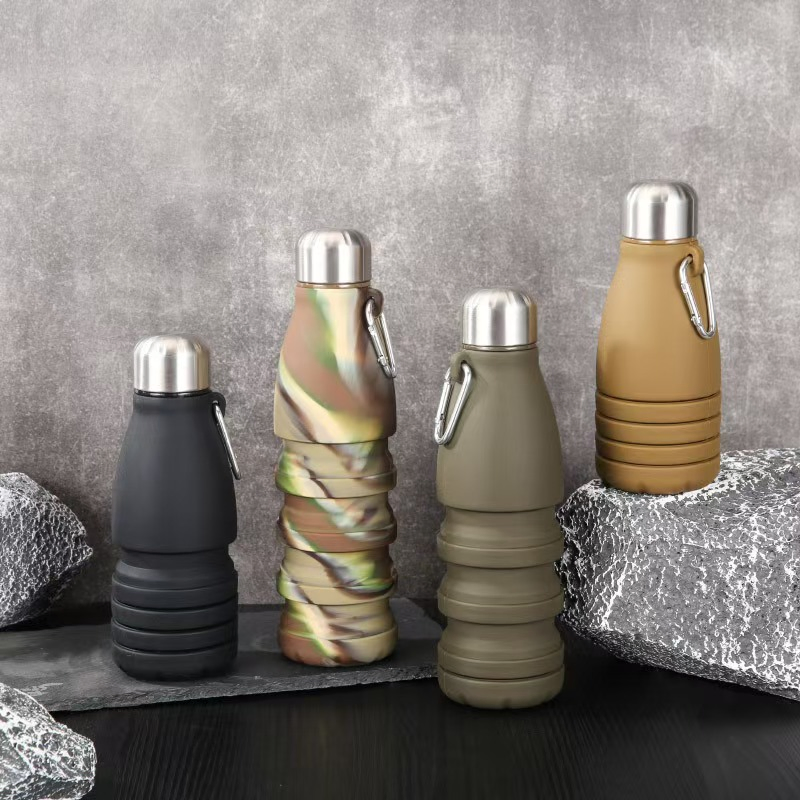 Portable Collapsible Water Bottle, BPA - Free Silicone