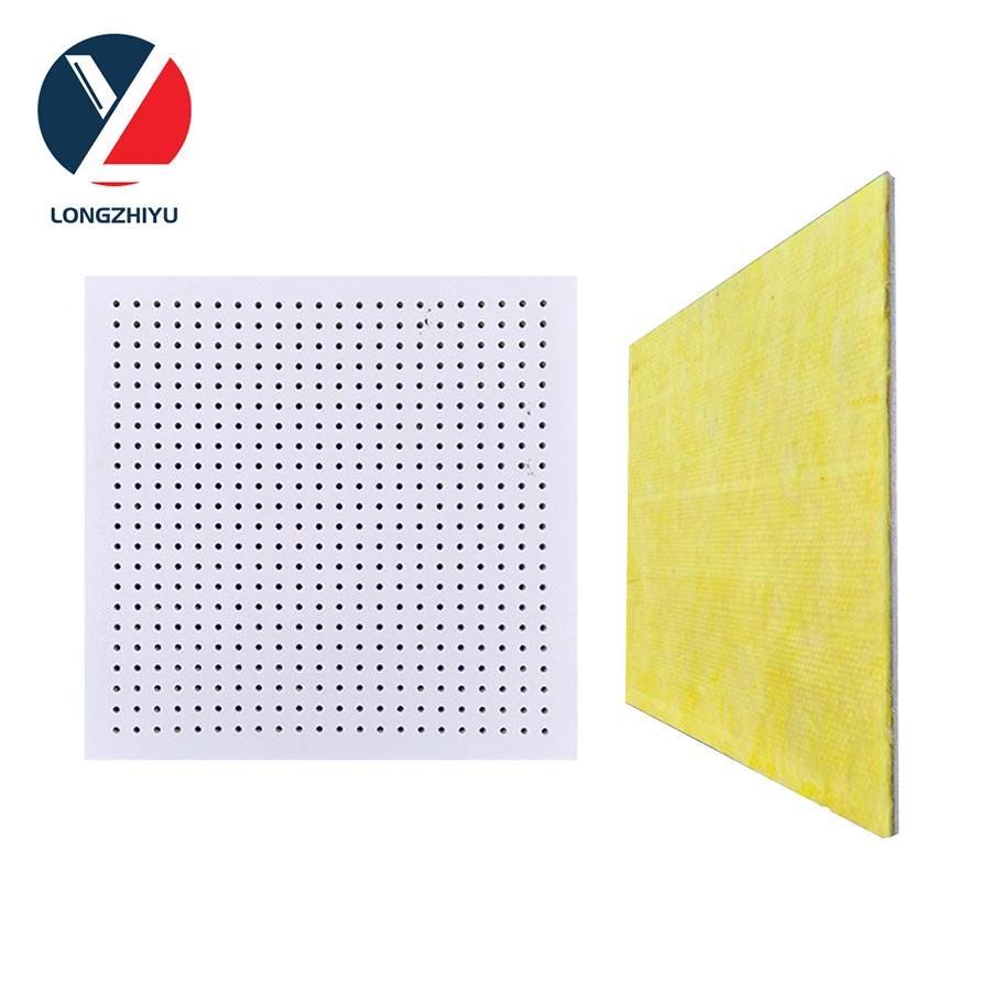 Wholesale Market School Noise Reduction Rock Wool Perforated Gypsum Soundproofing Board