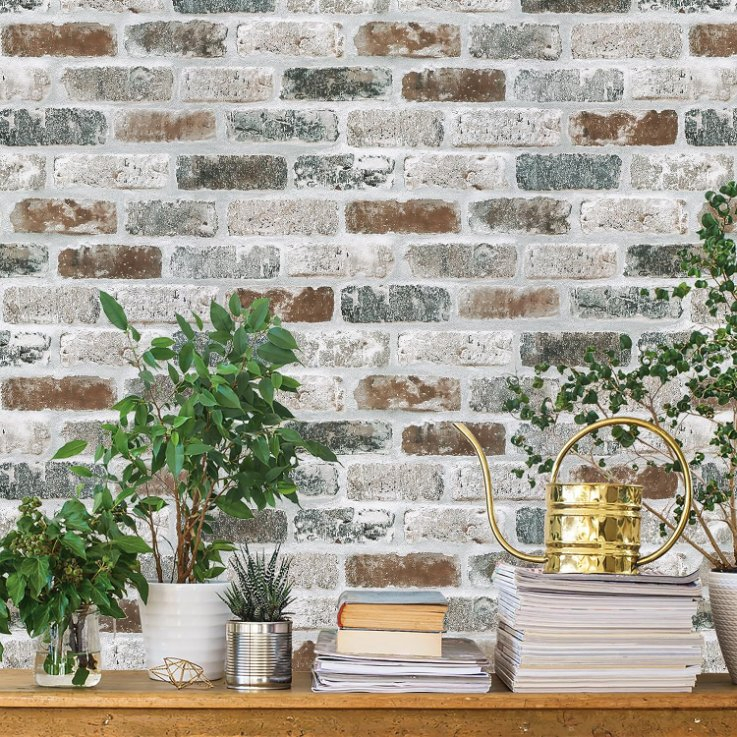 Peel and Stick 3D Vintage Brick Self Adhesive Removable Decorative Paper