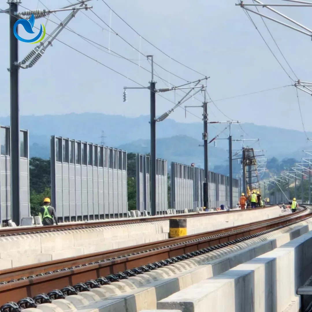 Arris Water Resistance Railway Sound Absorb Metal Noise Barrier