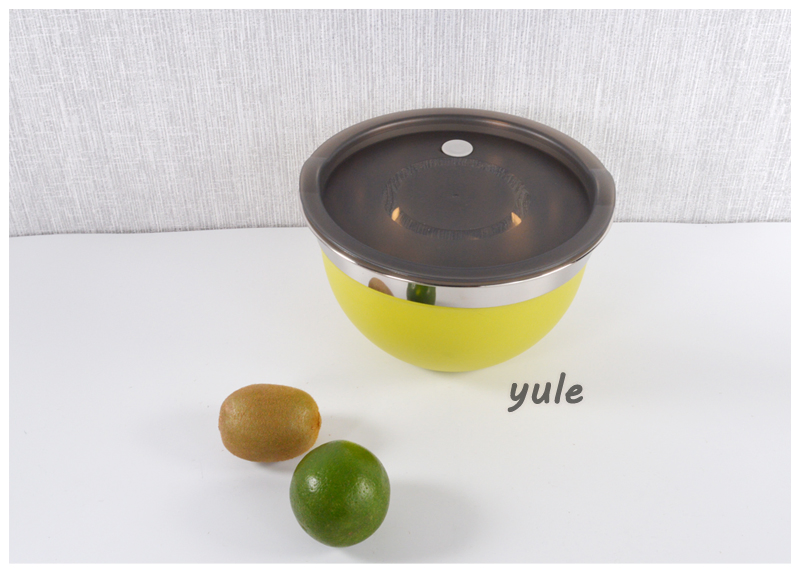 Fctory Wholesale Black Color Baking Salad Bowl Stainless Steel Mixing Bowl