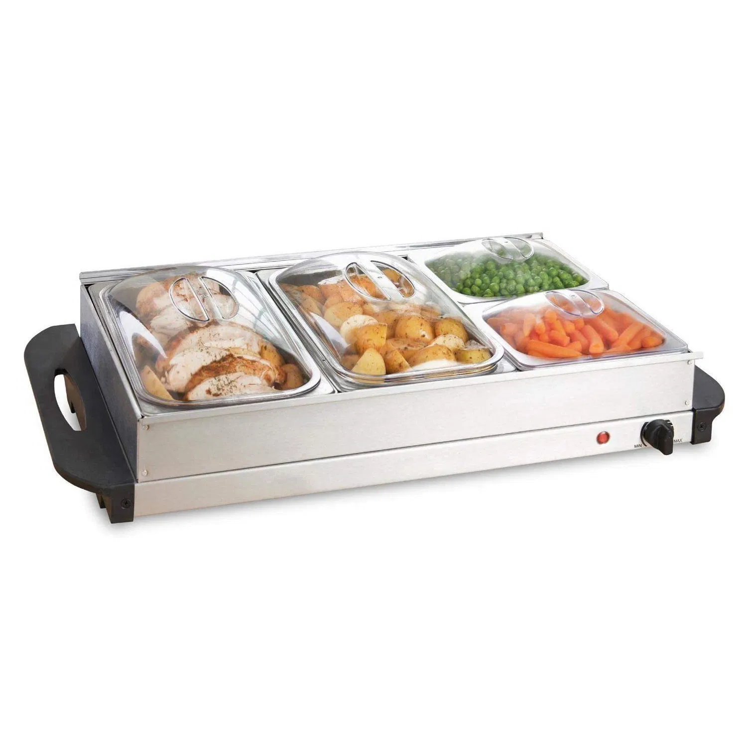 Stainless Steel Buffet Warming Stove, Electric Heating Buffet Stove, Visible Flip-Top Cover, Hotel Buffet Breakfast Set