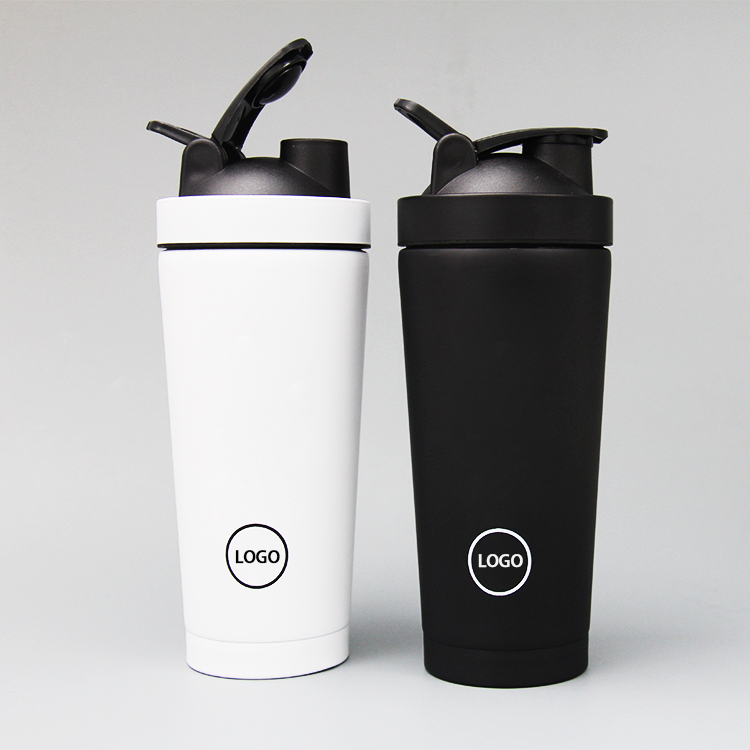 750ml Custom Coffee Gym Metal Stainless Steel Protein Shaker Bottle