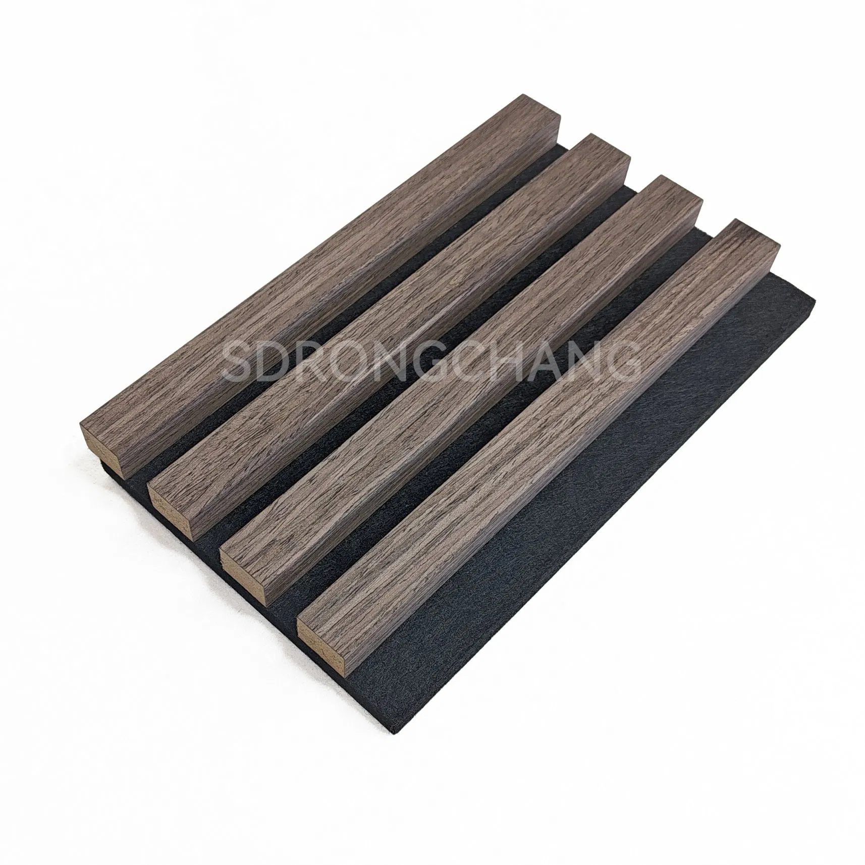 Rongchang 600X2400mm 100% Polyester Fiber Groove Wooden Slat Wall Akupanel Acoustic Panel