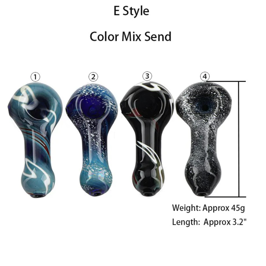4.0-4.6 Inch Windmill Lollipop Color Spoon Hand Pipe Colorful Glass Pipe Mini Hand Glass Smoking Pipes
