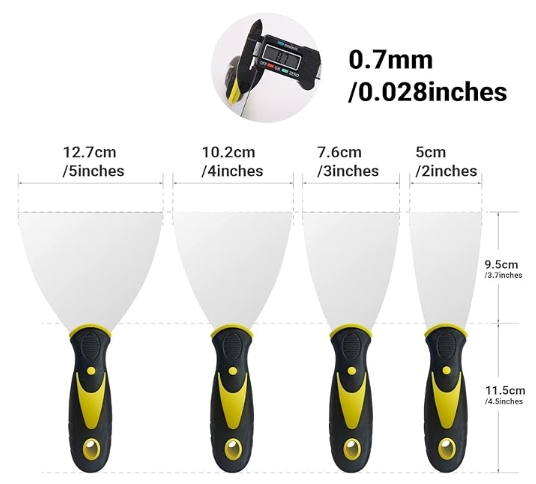 Putty Knife Scraper with Plastic Handle Stainless Steel