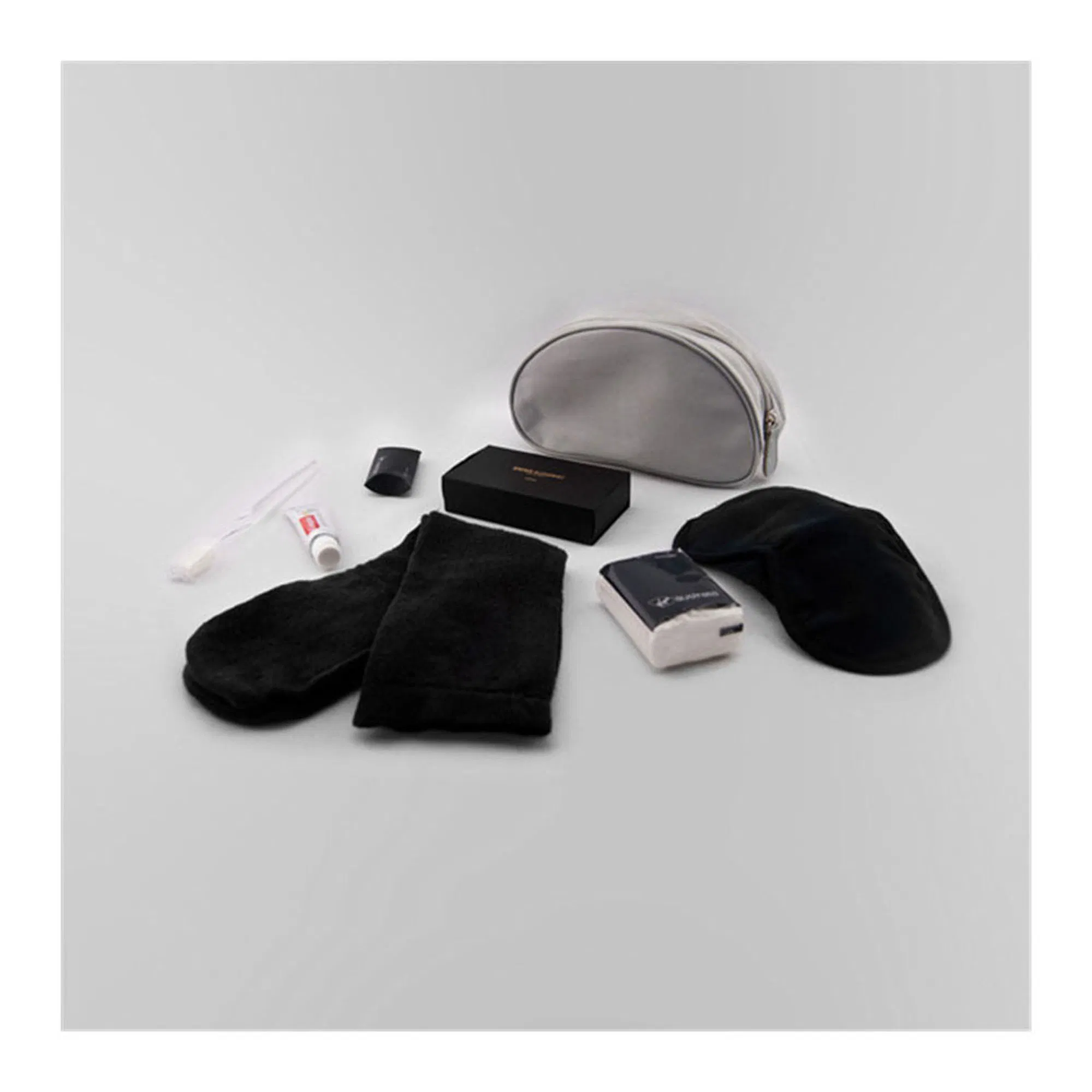 Men Travel Kit Cosmetic Pouch Set Amenity Airline Bag Cosmetic Brush Kit