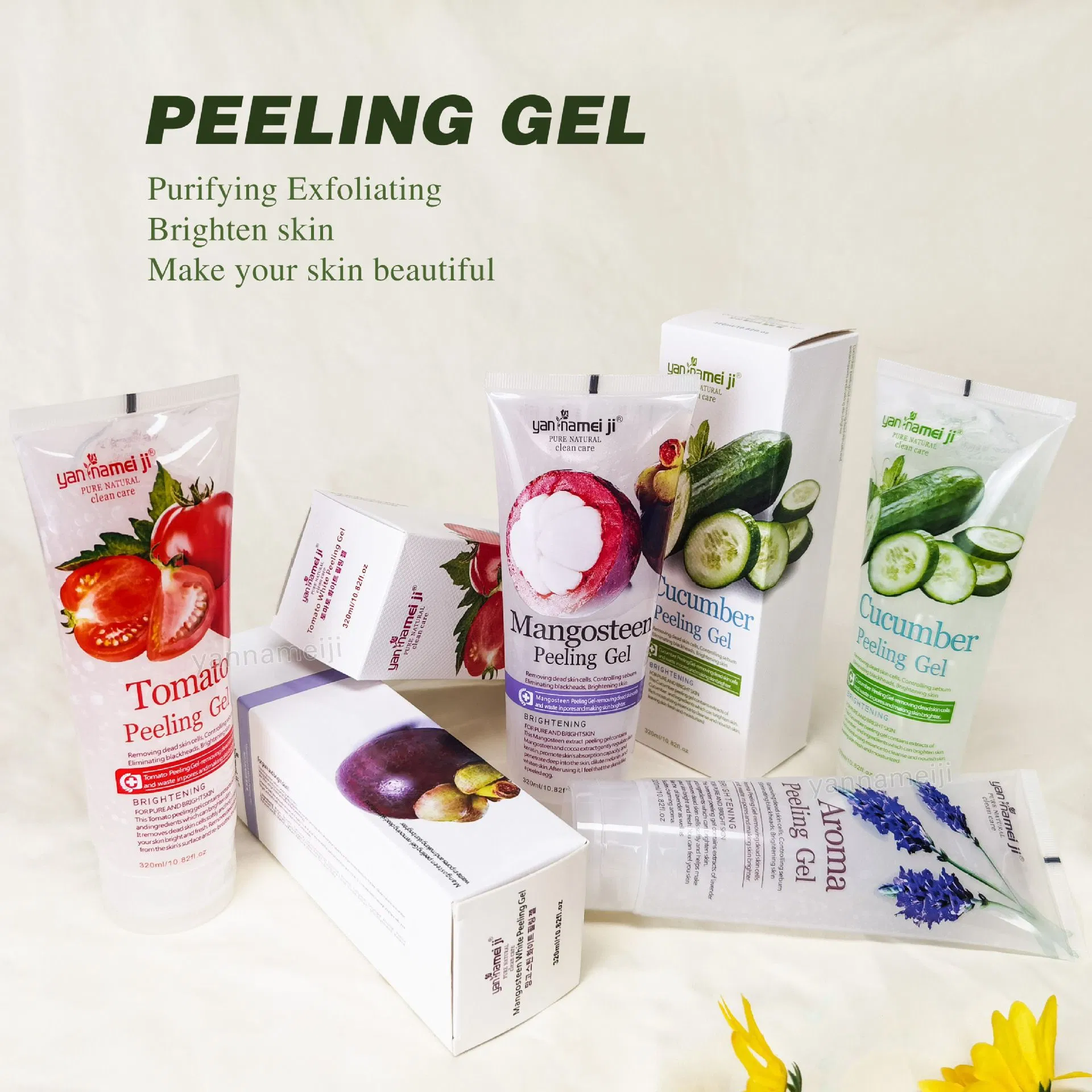 OEM Brightening Skin Lemon Peeling Gel Cleaning Face Body Beauty Exfoliating Gel