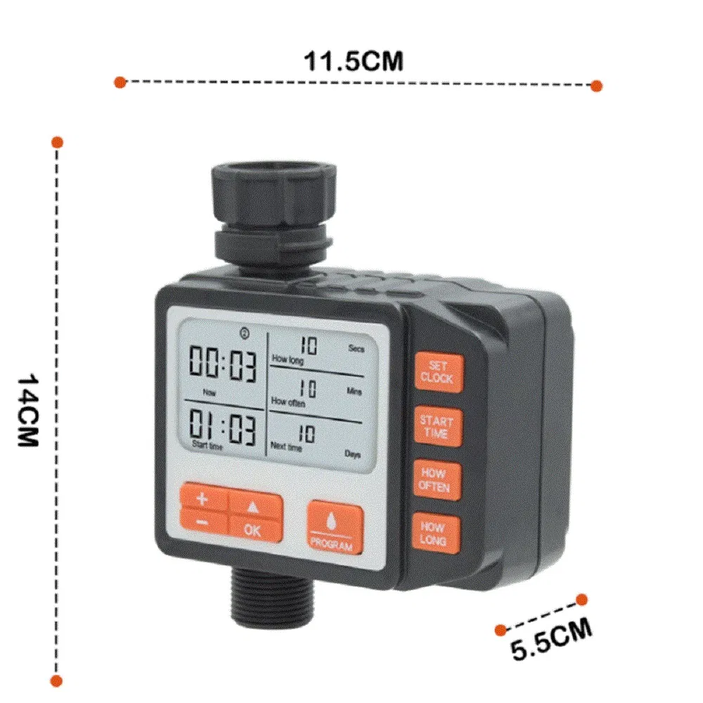 Programmable Waterproof Timer Electronic Valve for Watering Plants Garden LCD Display Wbb17731