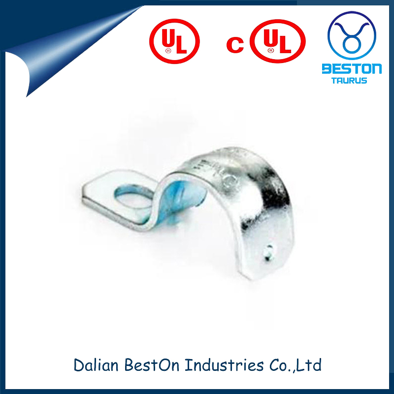 Dalian Beston Mounting Hole Size 9/32" Rigid Conduit Strap Thickness 14 Ga 0.11000 Lbs Tubing Size 1" Od One Hole Tubing Clamp with Electro Galvanized Finish