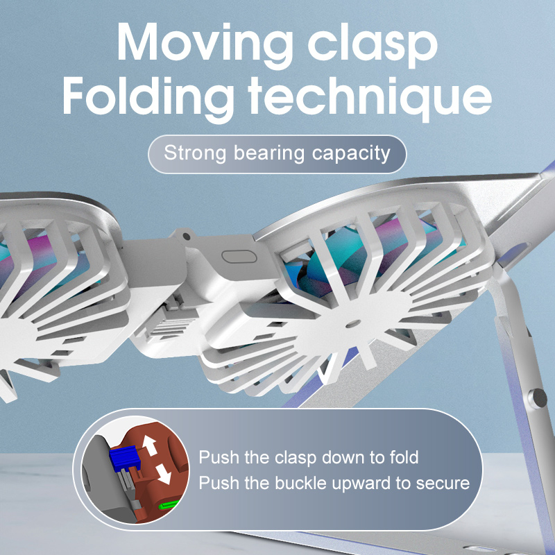 Алюминиевая подставка-кулер для ноутбука с 2 вентиляторами