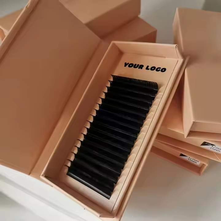 Wholesale New Dark Lash Tray Soft Mega Volume Cashmere Eyelash 0.03 05 07 Private Label 8-25mm Eyelash Extensions