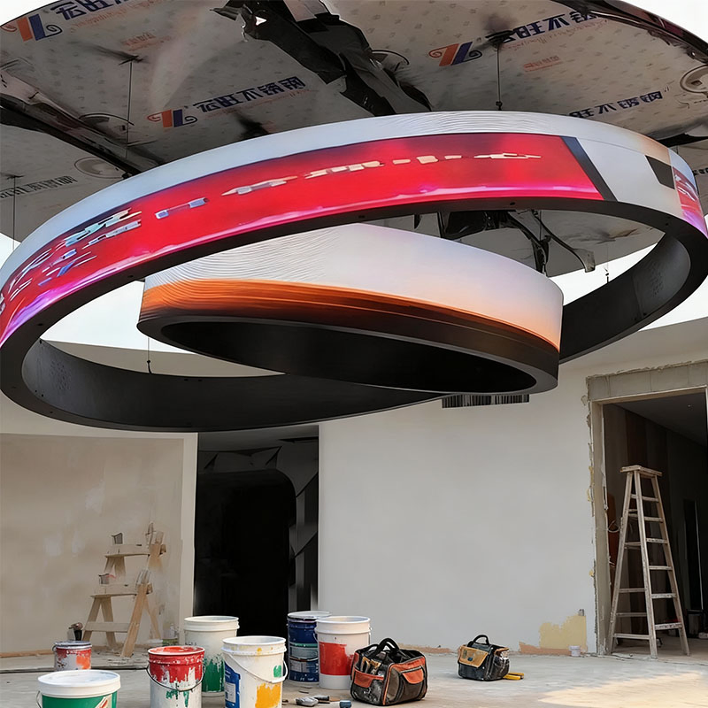 Wide Viewing Angle Wall Extremely Long Life Flexible Outdoor LED Display Screen