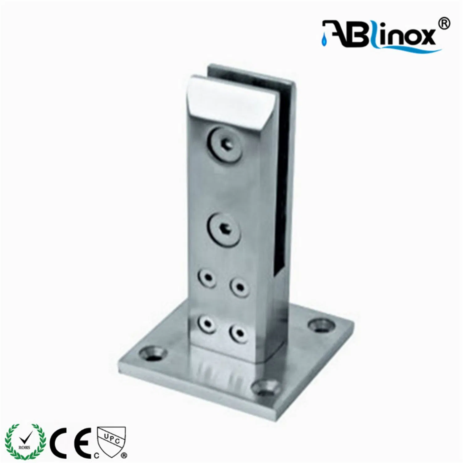 Glass Railing Hardware 304 Stainless Steel Glass Clamps Spigot