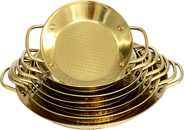 Stainless Steel Seafood Plate with Compound Bottom