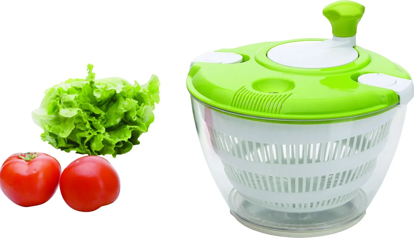 Large Size Plastic Locked Salad Spinner with Spin Knob and Drain Hole