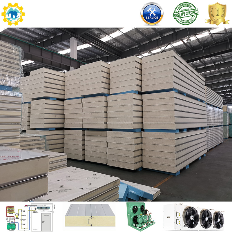 Fireproof Galvanized Steel PU and PIR Panels for Walk-in Cold Storage