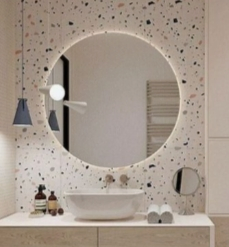 LED Mirror Wall Mounted - 5mm Thickness, 6000K Adjustable Color Temp