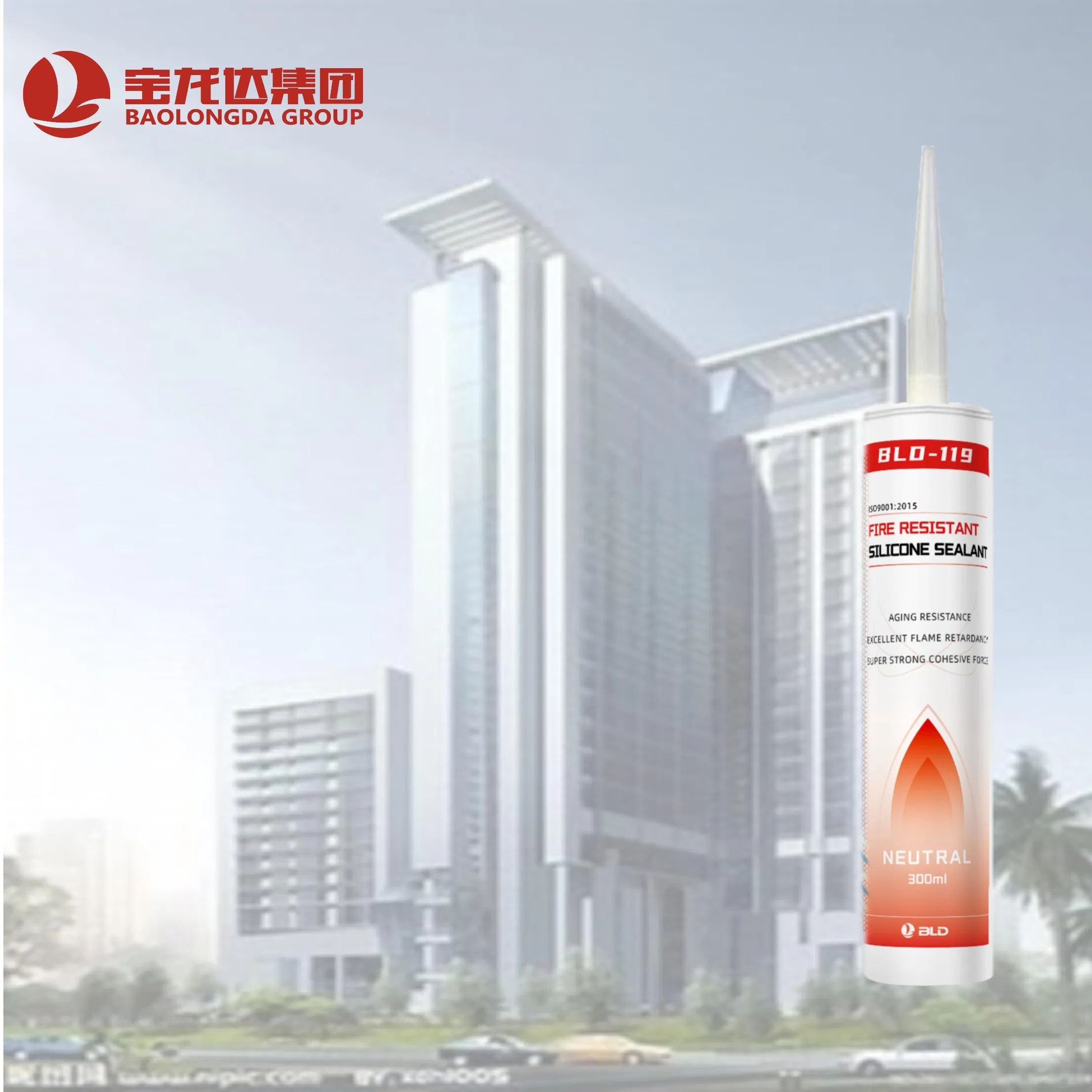 Fire-Resistant Silicone Sealant for Glass and Metal Bonding