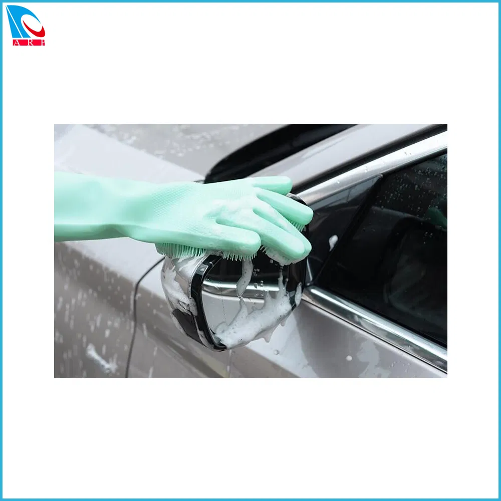 High Quality Reusable Silicone Gloves with Wash Scrubber