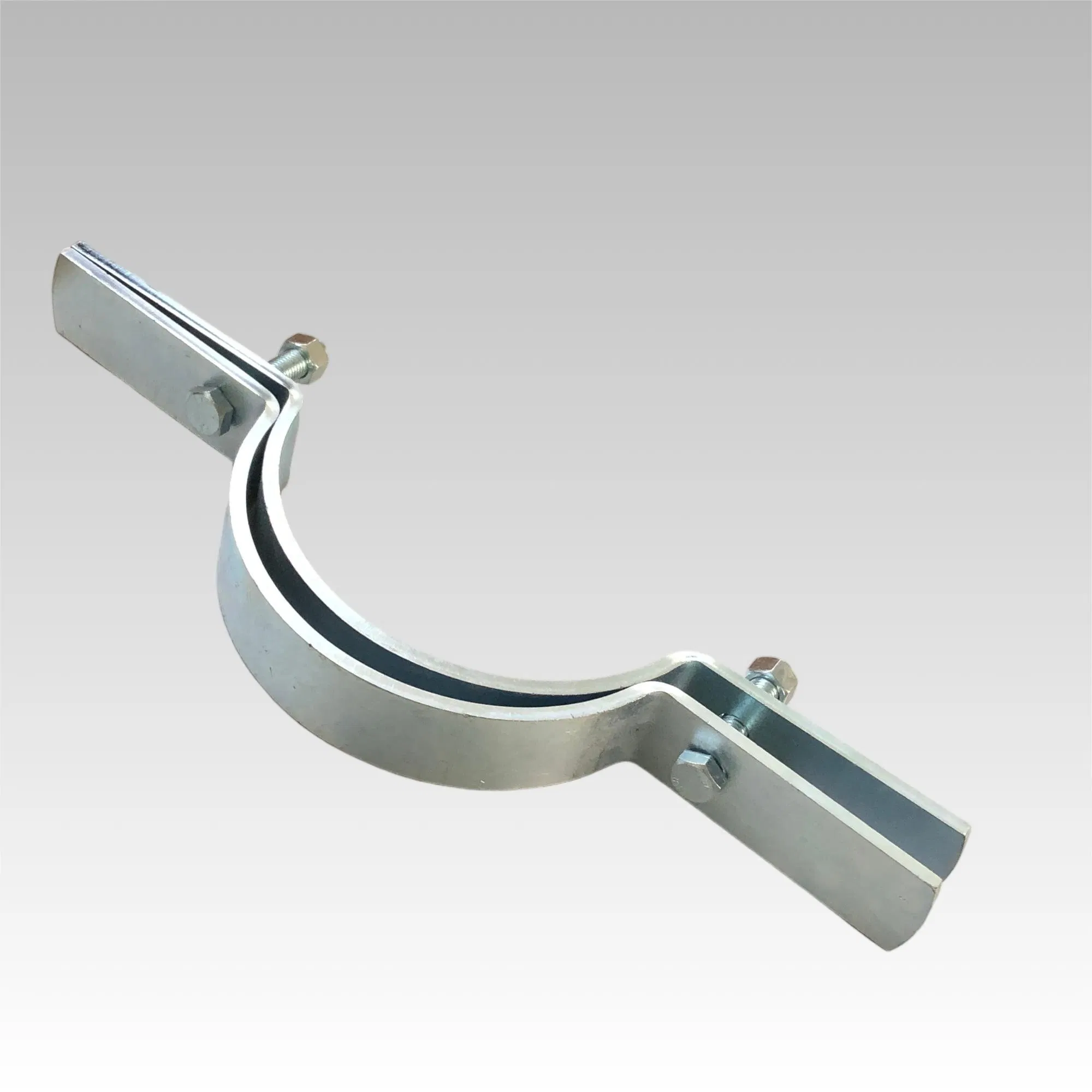 Robust 1/2 Inch to 8 Inch Carbon Steel Riser Clamp Featuring a Black Painted or Galvanized Surface