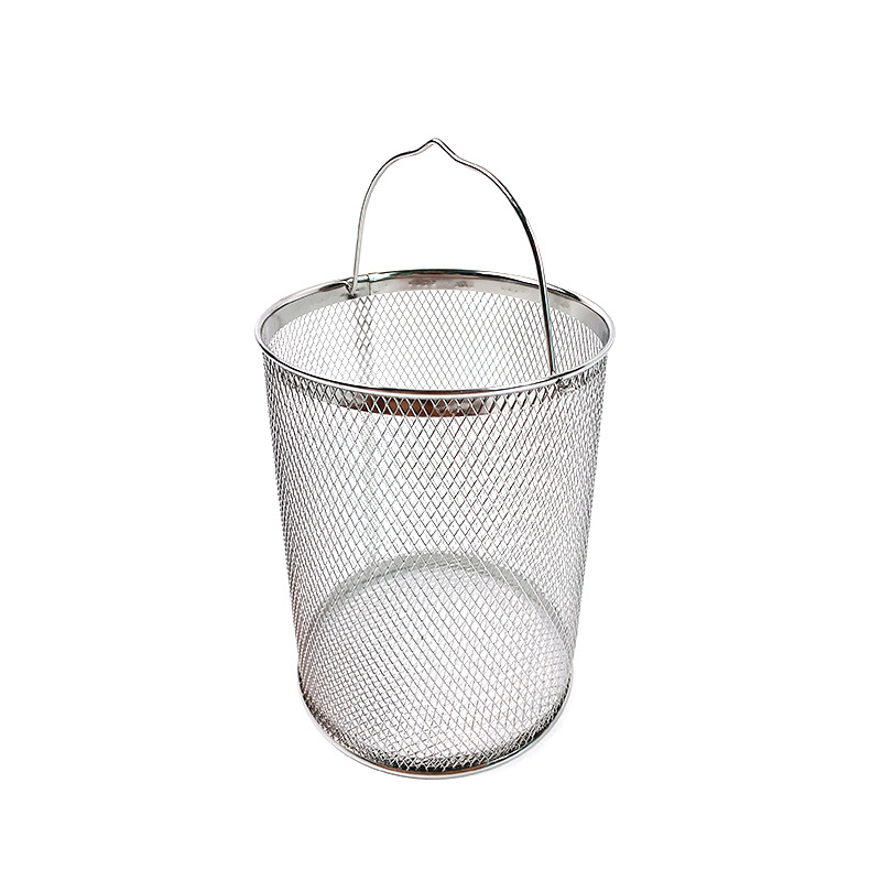 Stainless Steel Round Wire Fry Basket Steamer Basket
