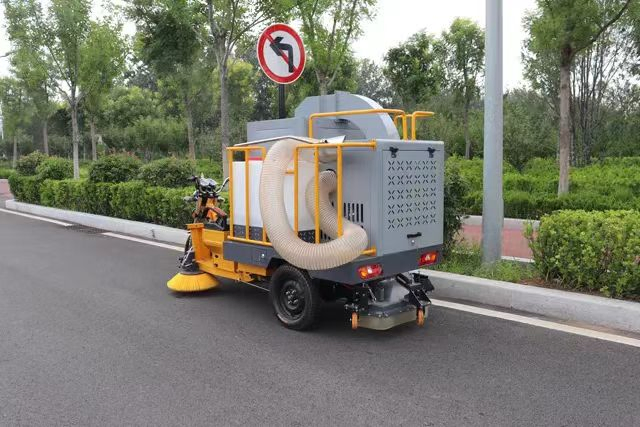 by-T6 Small Driving Type Leaf Collection and Sweeping Tricycle Fuel and Electric for Sale