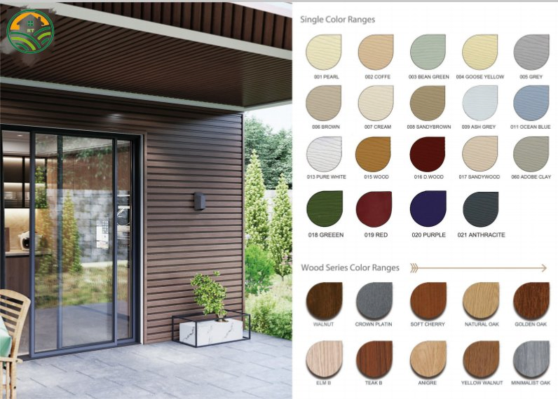 Home 30cm U Groove Brown External Vinyl PVC Vented Soffit Panel