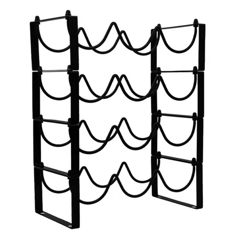 High Quality Factory Room Furniture Counter Top Custom Made Wood Wrought Iron Barrel Wholesale Wall Mounted Accessories Cabinet Store Wine Rack