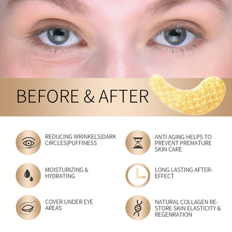 Custom Anti-Aging Collagen Moisturize & Treatment Gold Eye Mask