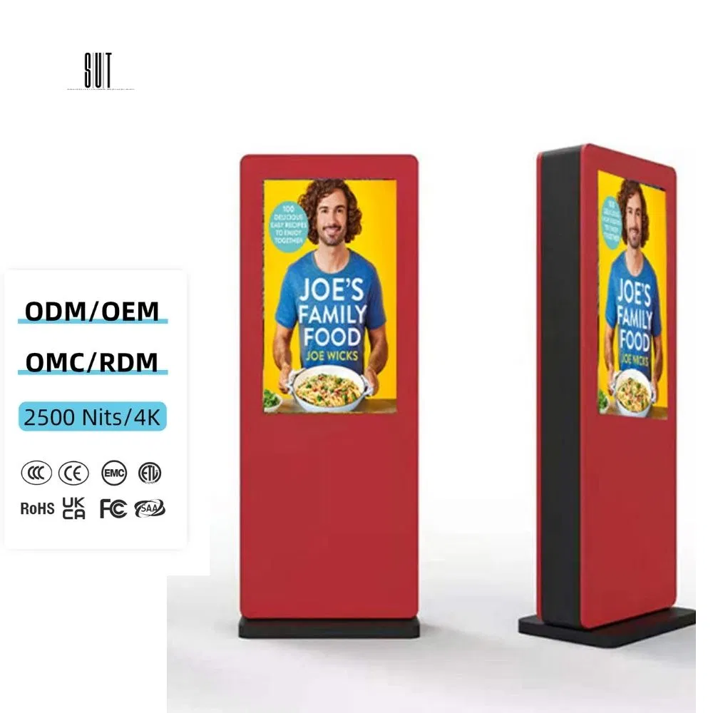 Уличный LCD дисплей 55 дюймов, 4K, для рекламы