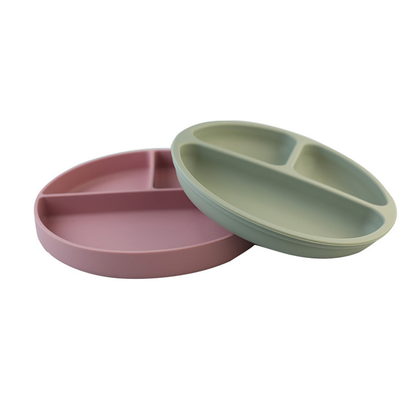 Suction Microwave Safe Baby Plates Sets Silicone Feeding Wholesale