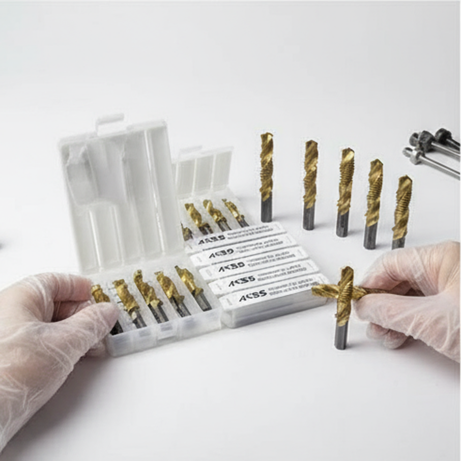 High-Speed Steel Spiral Flute Drill Tap Bits M3 X 0.5