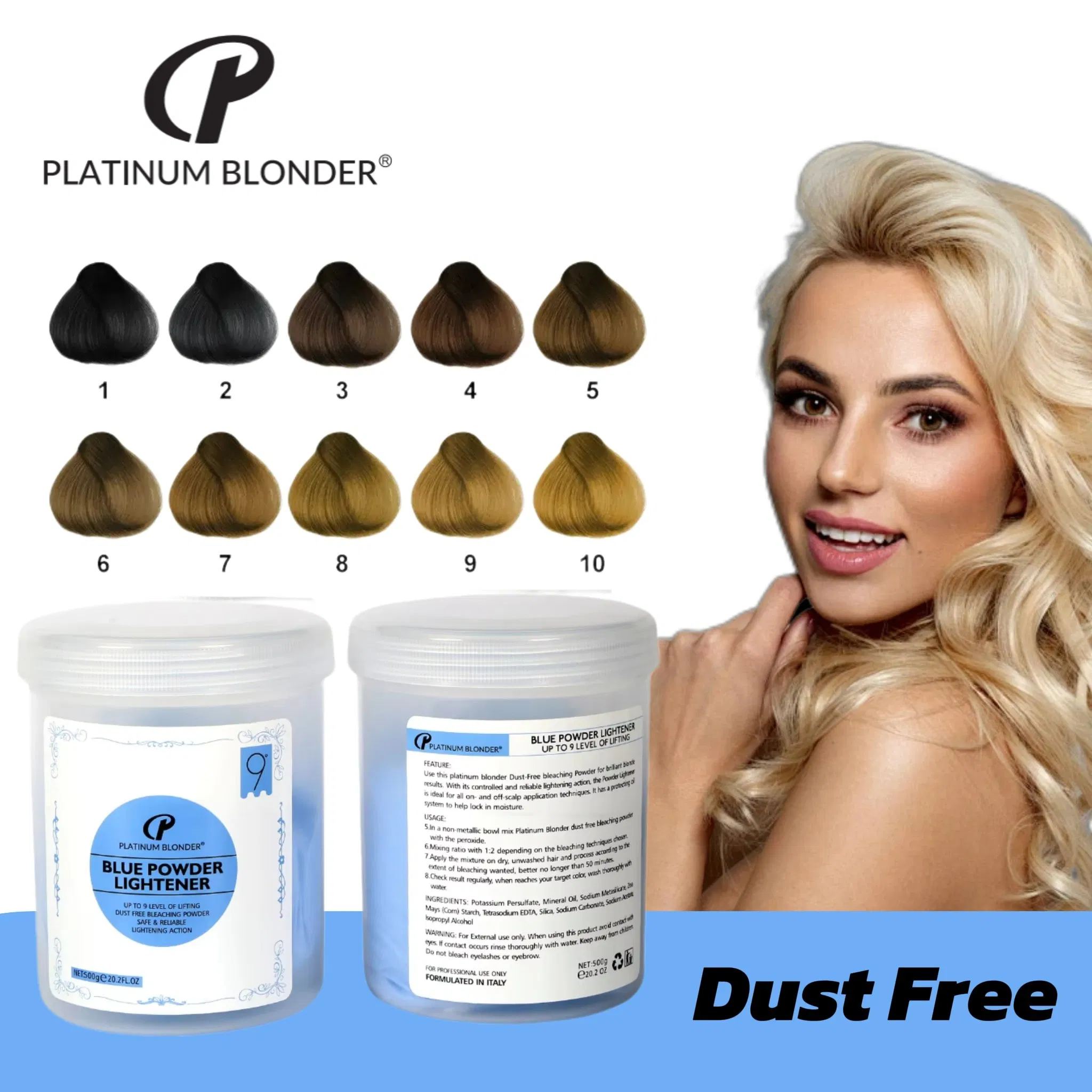 Customize Private Logo Bleaching Powder Hair Color Lightener Powder for Hair Blonde