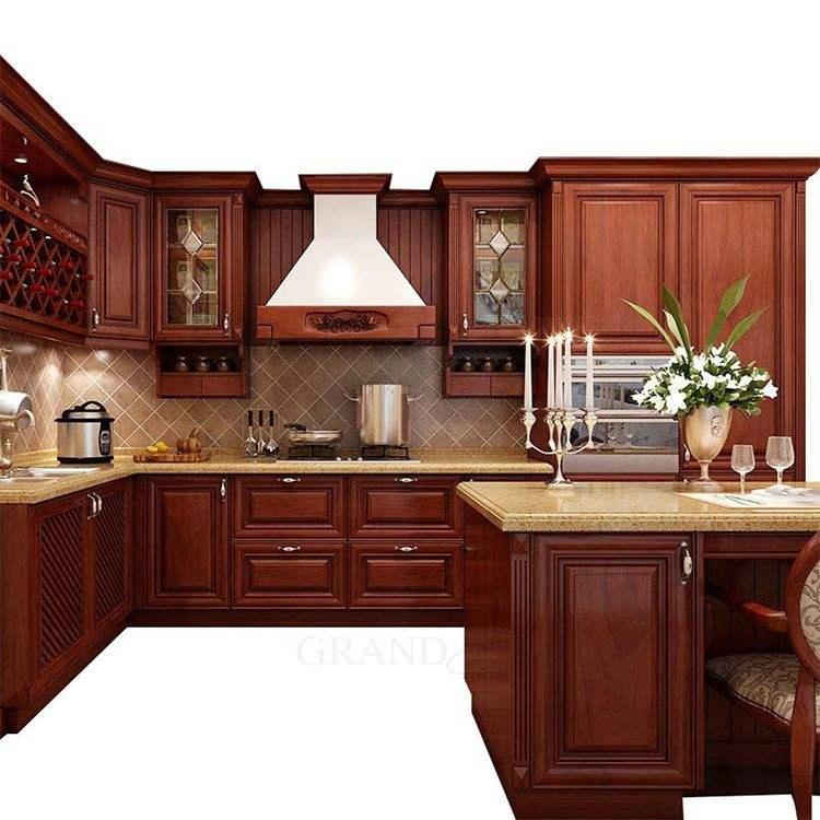 Kitchen Furniture Customized Solid Wood Kitchen Cabinet