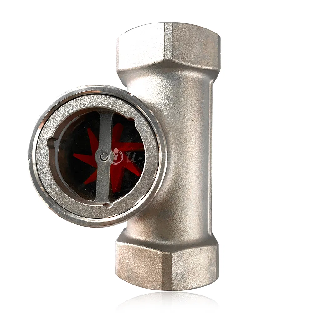 Paddle Wheel Flow Sight Glass 316 Stainless Steel, PTFE Seal and Impeller